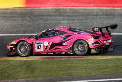 FERRARI 488 GT3 N°83 Iron Dames Vainqueur Gold Cup class 24H Spa 2022 D. Pin - R. Frey - S. Bovy - M. Gatting 1/18