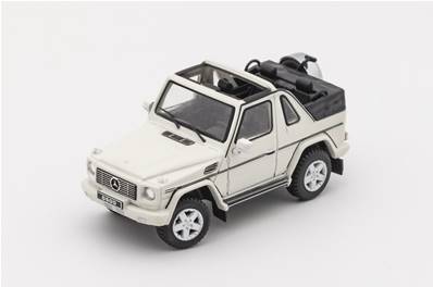 MERCEDES-BENZ G500 Cabriolet - White LHD (avec accessoires) 1/64